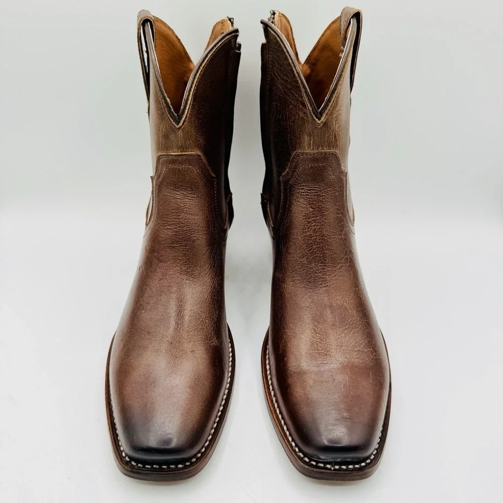 Cleo Wolf Fern Boots Women's Size 11‎ Distressed Chocolate Brown Leather